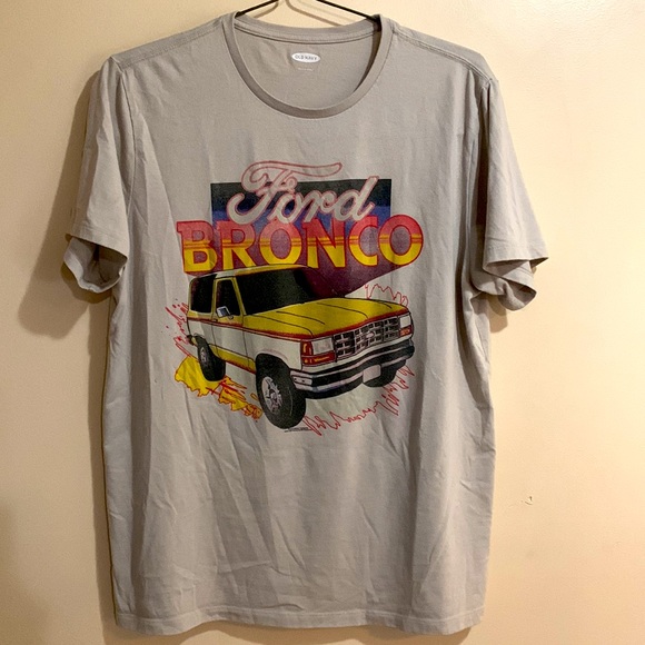 Old Navy | Gray Unisex FORD BRONCO Vintage Old School Model Tee Shirt | Size L - Picture 6 of 7